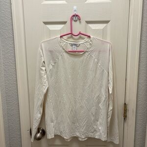 Athleta Off-White Long Sleeve Top